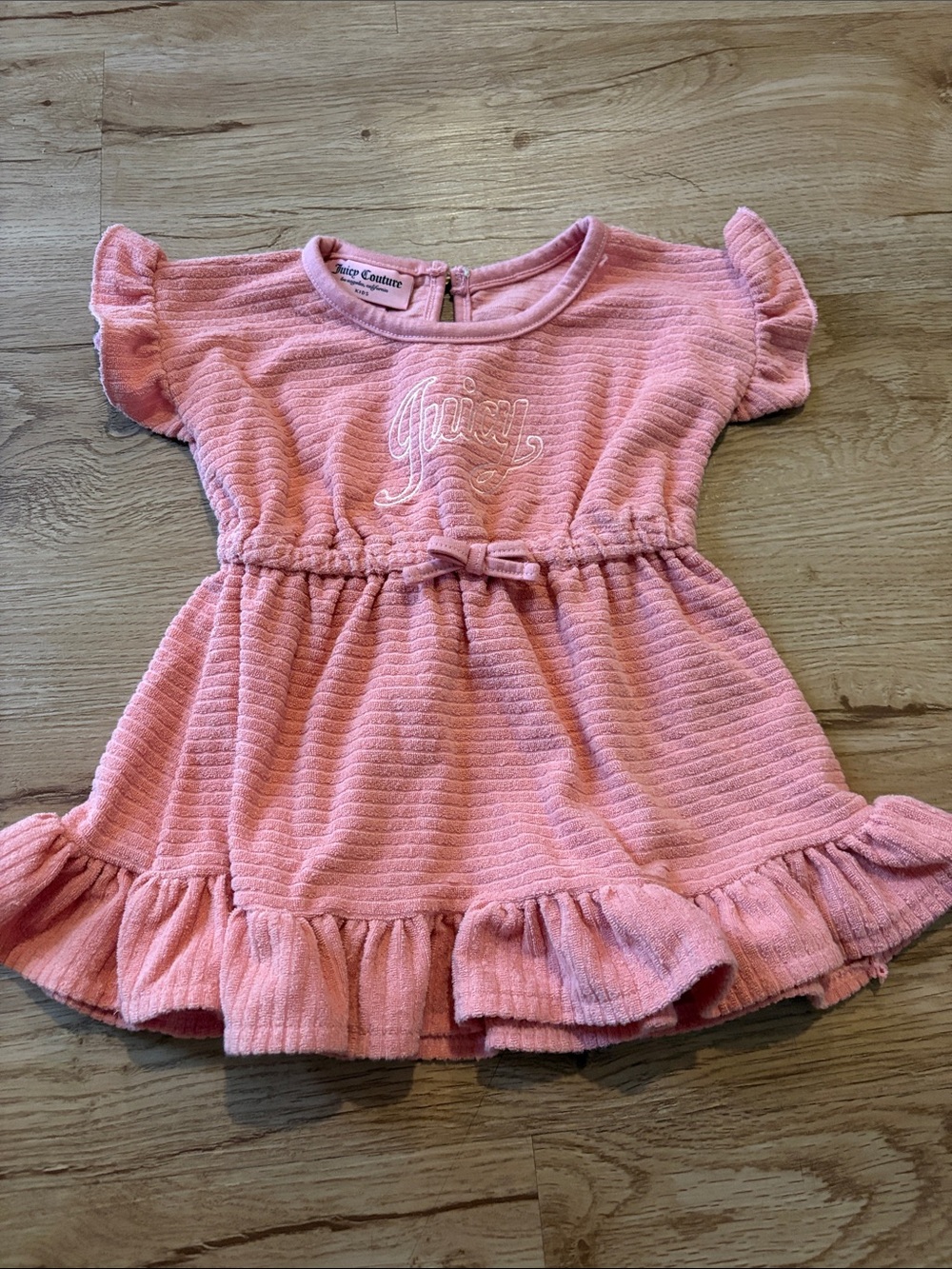 Juicy Couture Soft Pink Ribbed Ruffle Dress - Picture 2 of 4
